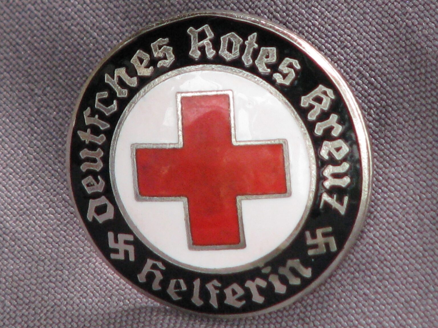 Original WWII DRK German Red Cross Helper’s Active Service Enamel Large ...